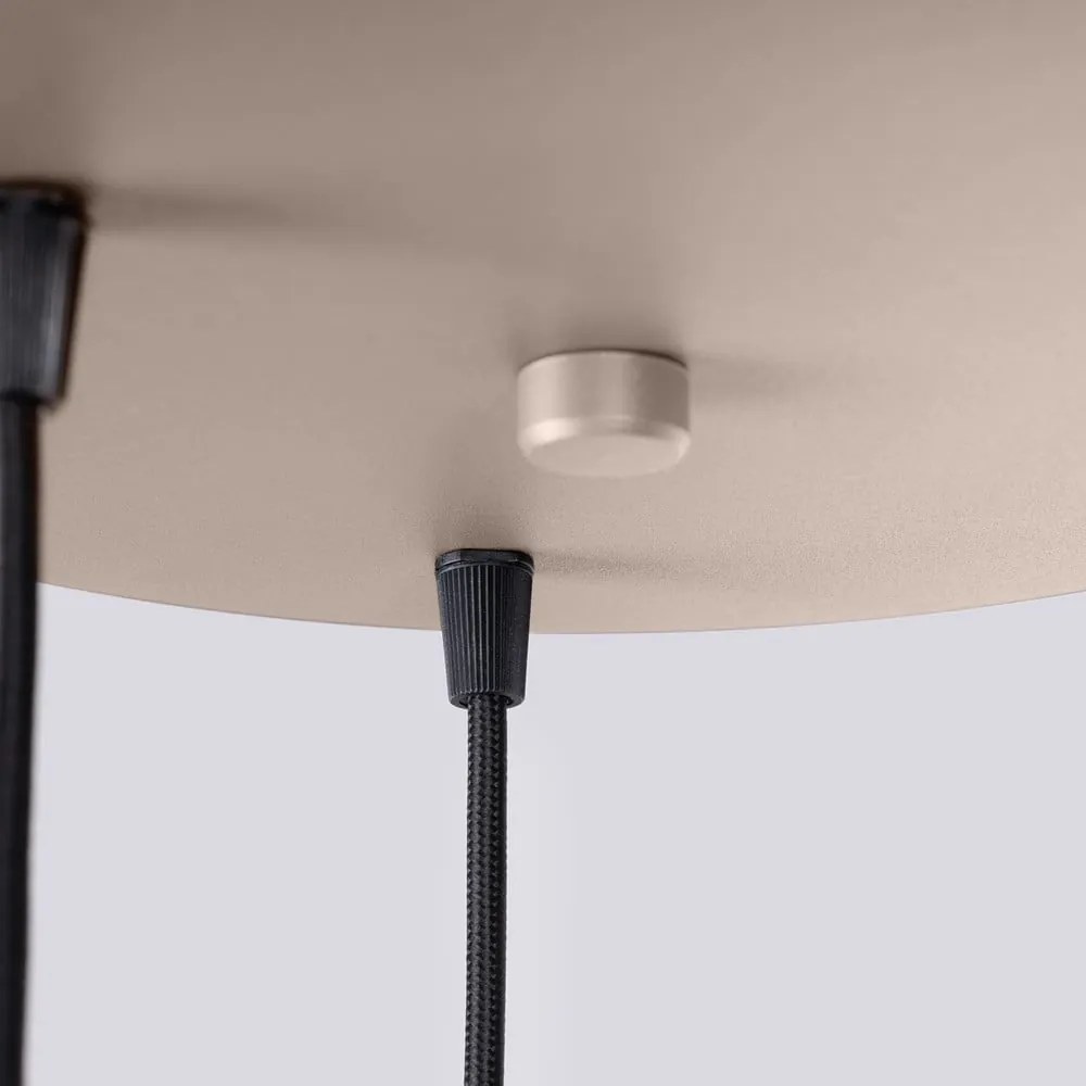 Szarobrązowa lampa wisząca ze szklanym kloszem ø 25 cm Orbital – Nice Lamps