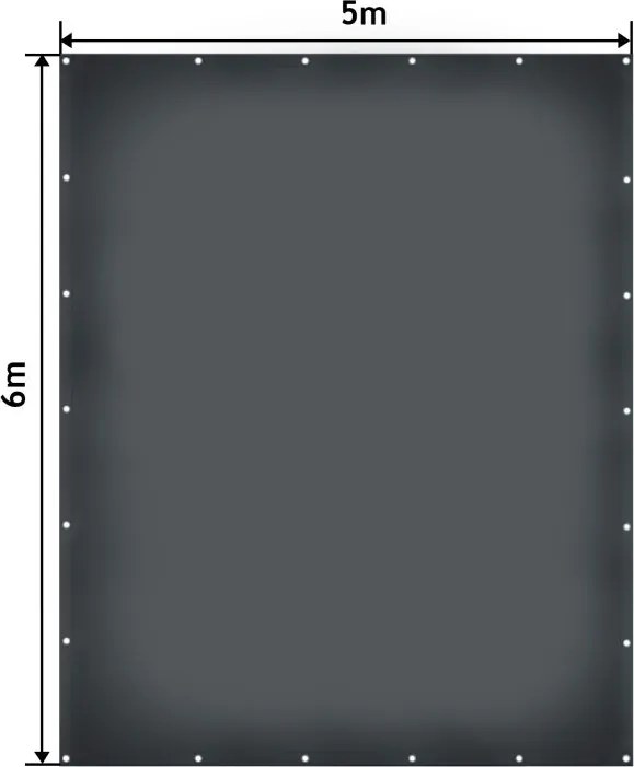 Plandeka wodoodporna 5x6 m 650g/m² biała UV PVC
