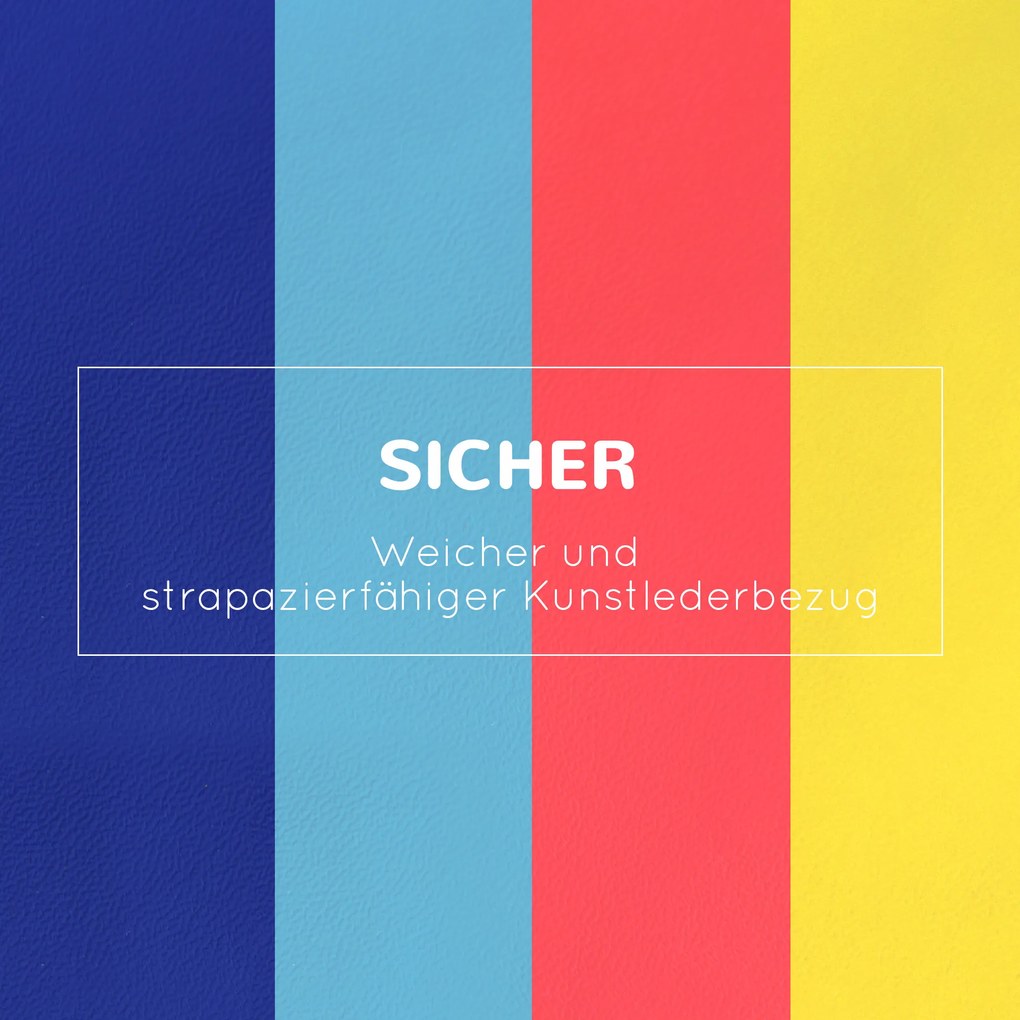 HOMCOM Miękkie klocki 4 klocki z pianki gigantyczne klocki sztuczna skóra kolorowe