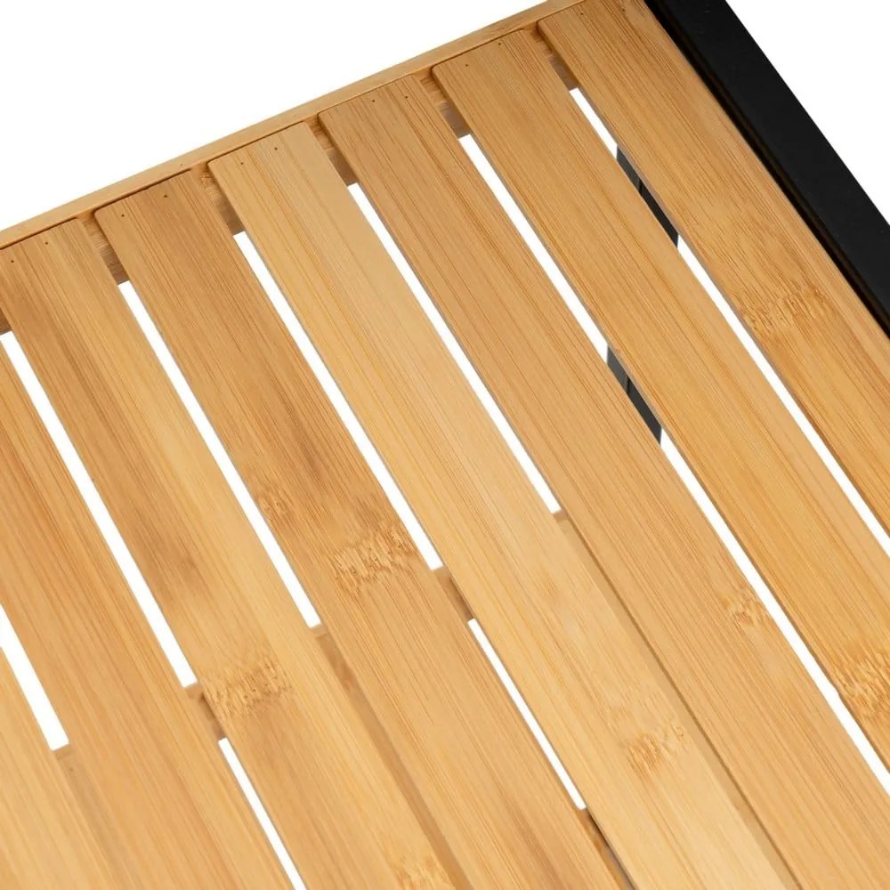 Czarno-naturalny bambusowy regał 30x70 cm – Casa Selección