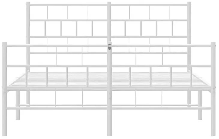 Białe podwójne łóżko z wezgłowiem 160x200 H1-M49
