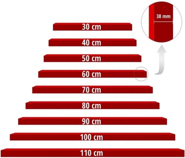 STILISTA Półka ścienna Volato, 70 cm, jasne drewno