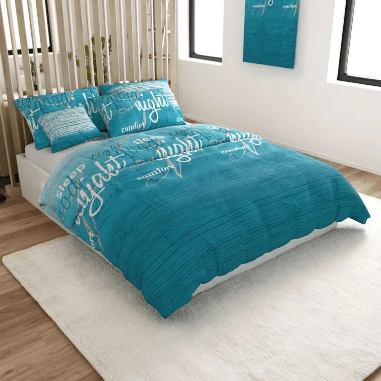 PrzytulneMieszkanie.pl PrzytulneMieszkanie.pl Pościel bawełniana BLUE DREAM turkusowa Rozmiar pościeli: 70 x 90 cm | 140 x 200 cm