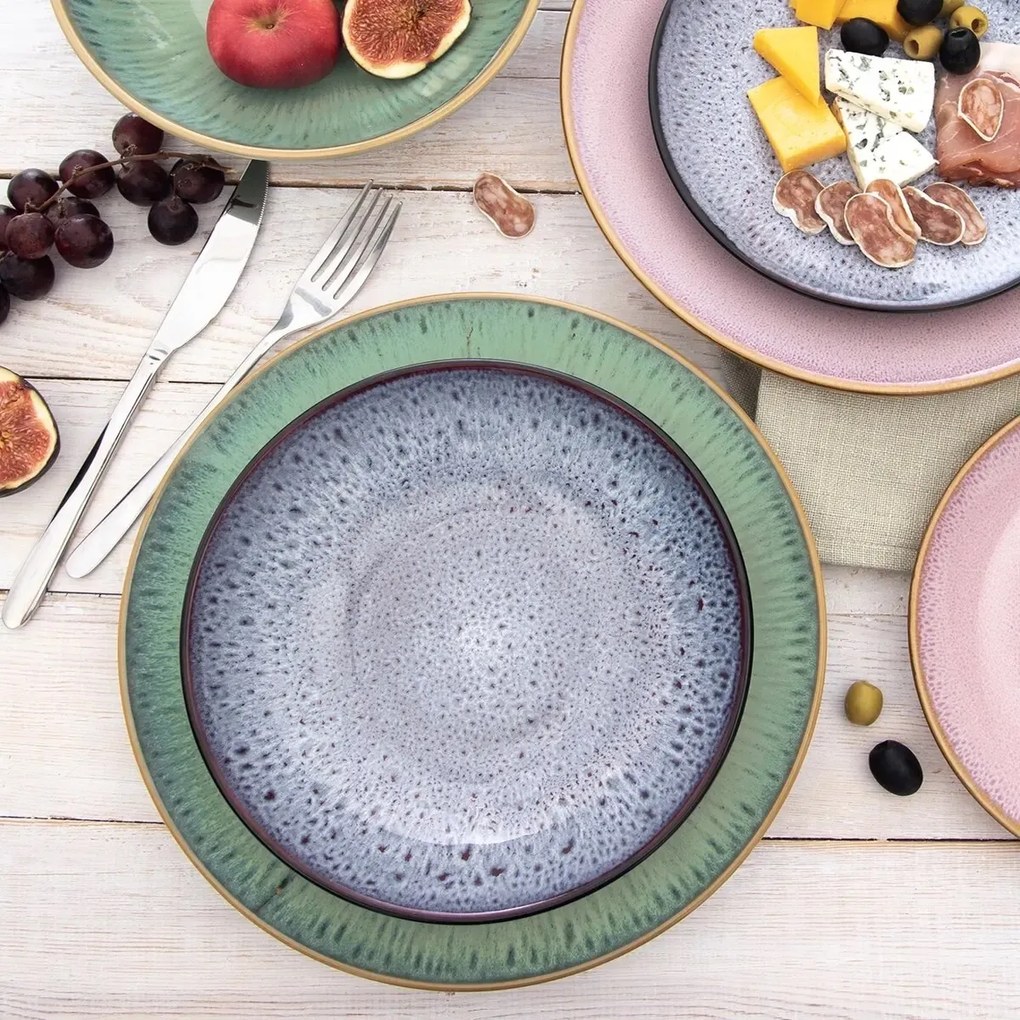 Orion Zestaw głębokich talerzy ceramicznych Glazefioletowy 20,5 cm, szt.