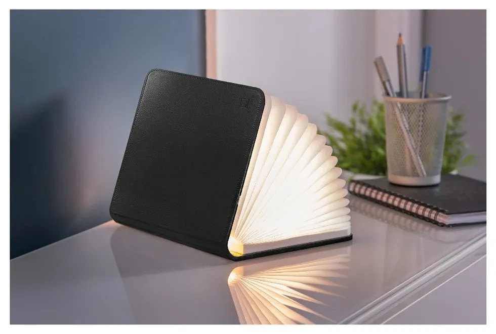Czarna dekoracja świetlna na USB Booklight – Gingko