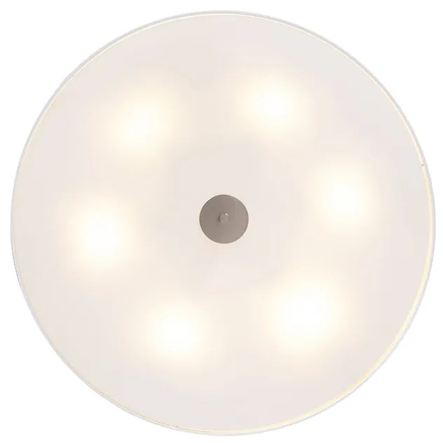 Rustykalna lampa sufitowa biała 70 cm - Drum Nowoczesny Oswietlenie wewnetrzne