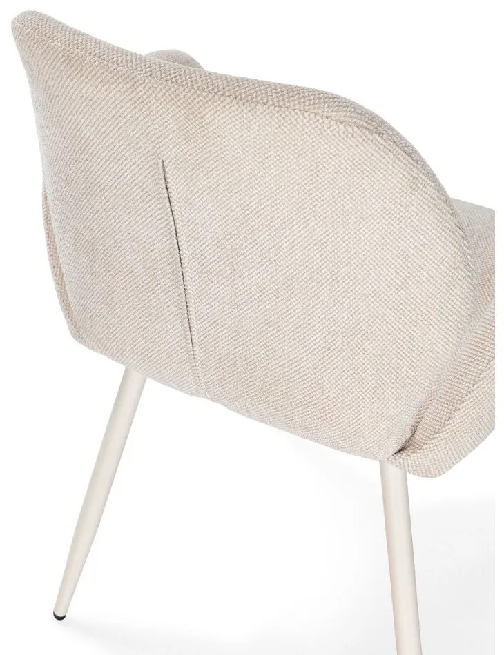 Beżowe tapicerowane fotele jadalniane zestaw 2 szt. Ansu – Marckeric