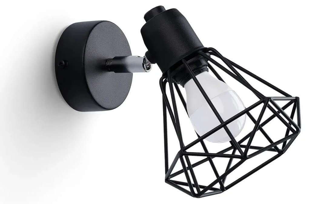 Kinkiet ARTEMIS 1 czarny SOLLUX  LIGHTING