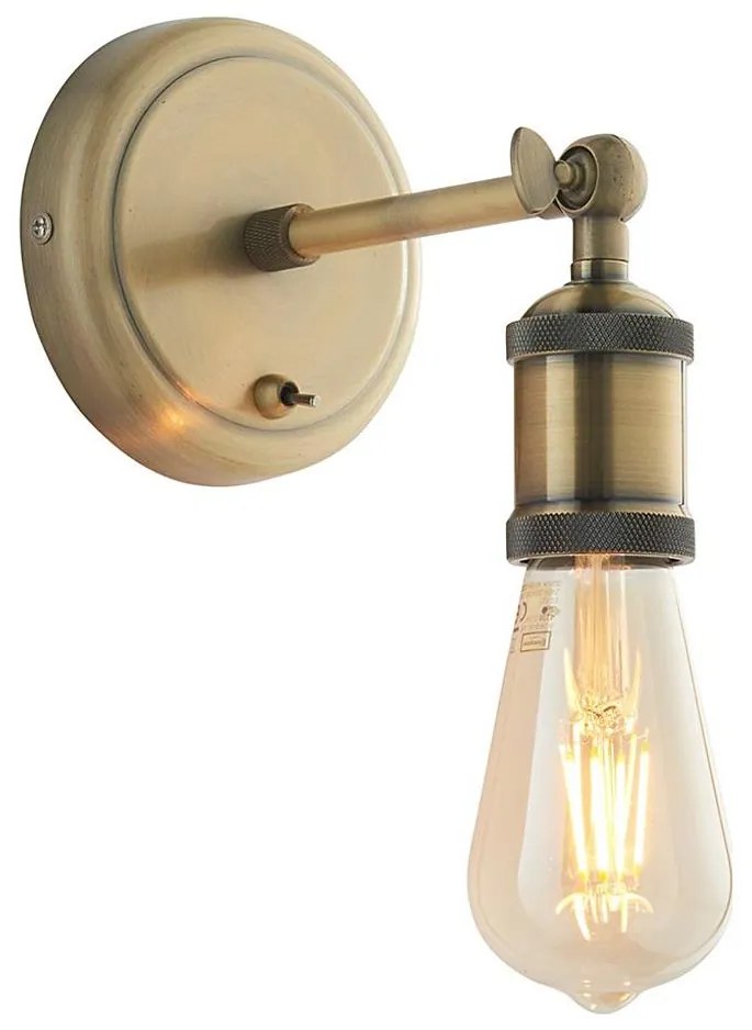 Endon 97245 - Kinkiet punktowy HAL 1xE27/10W/230V mosiądz