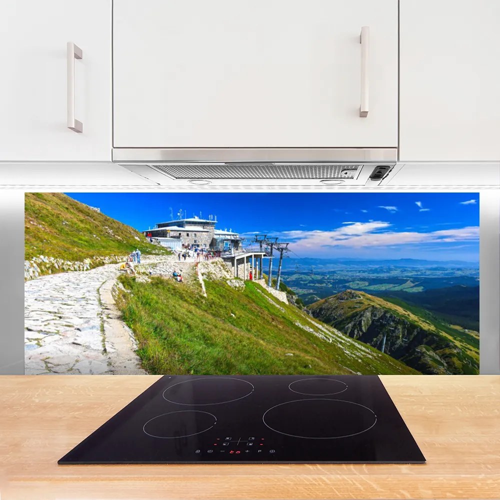 Szkło do Kuchni na Ścianę Kręta Górska Ścieżka