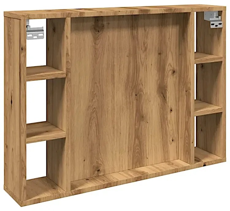 Lustro z półkami i oświetleniem LED dąb artisan Z4-E56