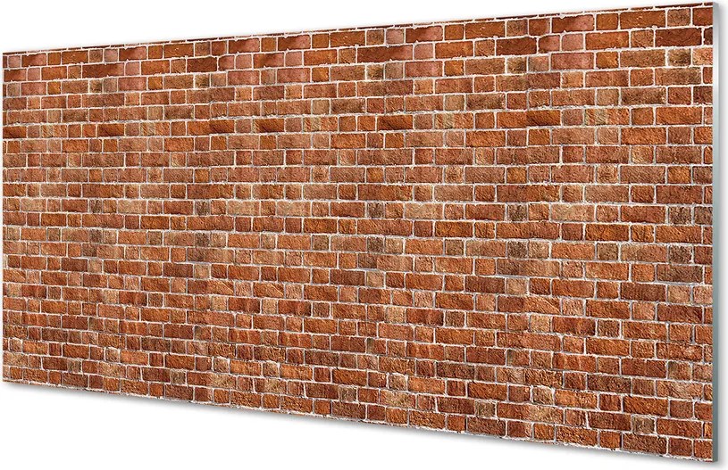 Szklany Panel Loftowa Ściana z Cegły