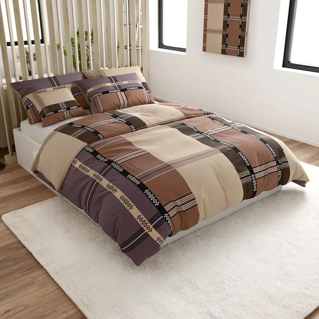 PrzytulneMieszkanie.pl PrzytulneMieszkanie.pl Bawełniana pościel DANIELA beżowa Rozmiar pościeli: 2 szt 70 x 90 cm | 200 x 220 cm