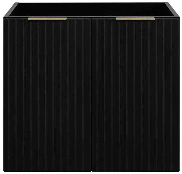Czarna szafka dwudrzwiowa łazienkowa 60 cm S7-S19