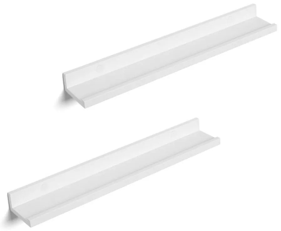 Zestaw 2 półek ściennych SHELFY, biały