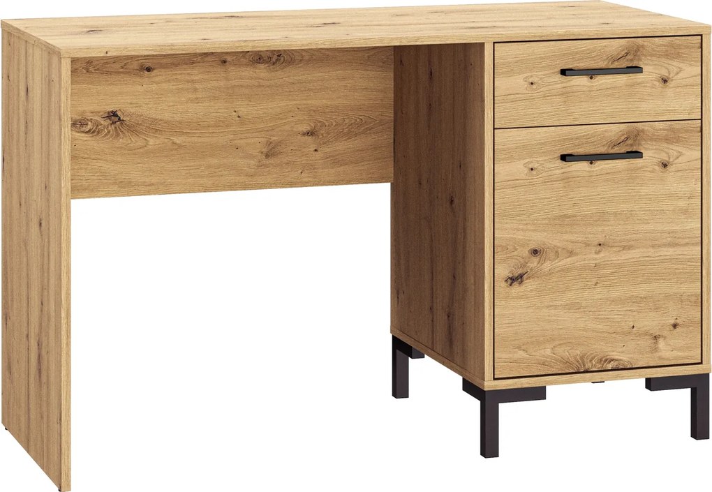 Biurko z szafką i szufladą Nevio 23, dąb artisan