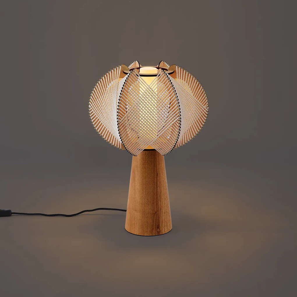 Lampa stołowa Japandi beżowa 45 cm - Gertie