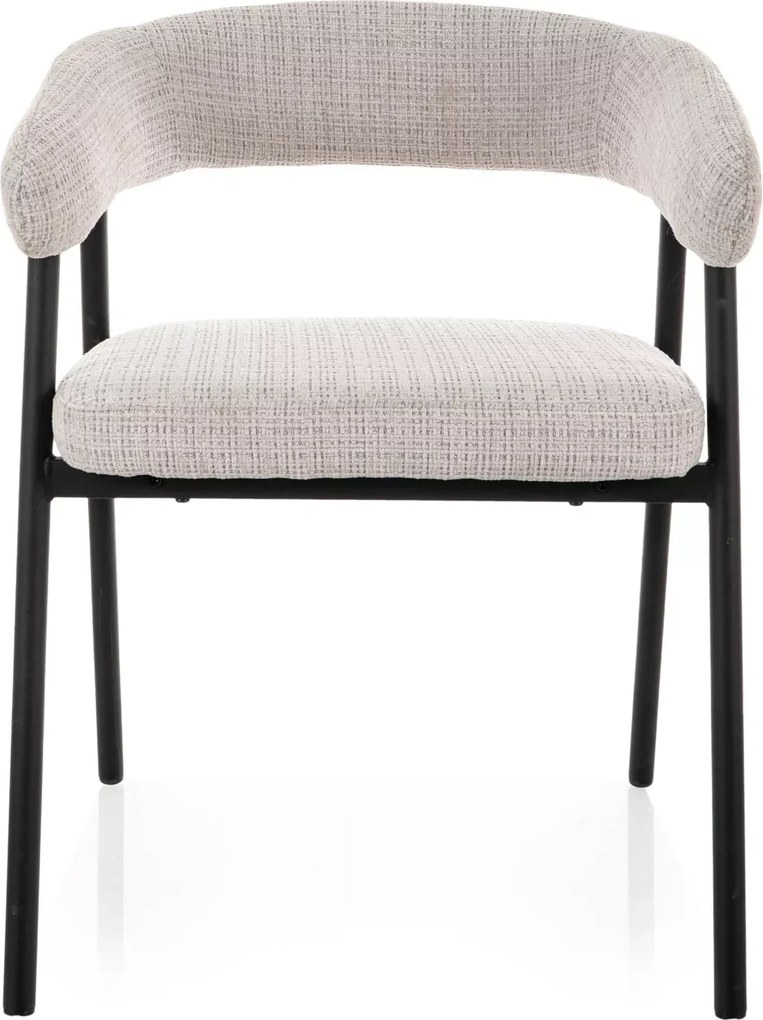 Krzesło jadalniane KATANA z czarnymi nogami, szare