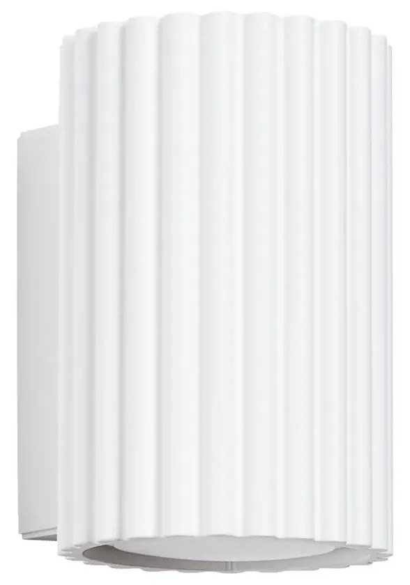 Kinkiet KARBON 10 biały ryflowany SOLLUX  LIGHTING