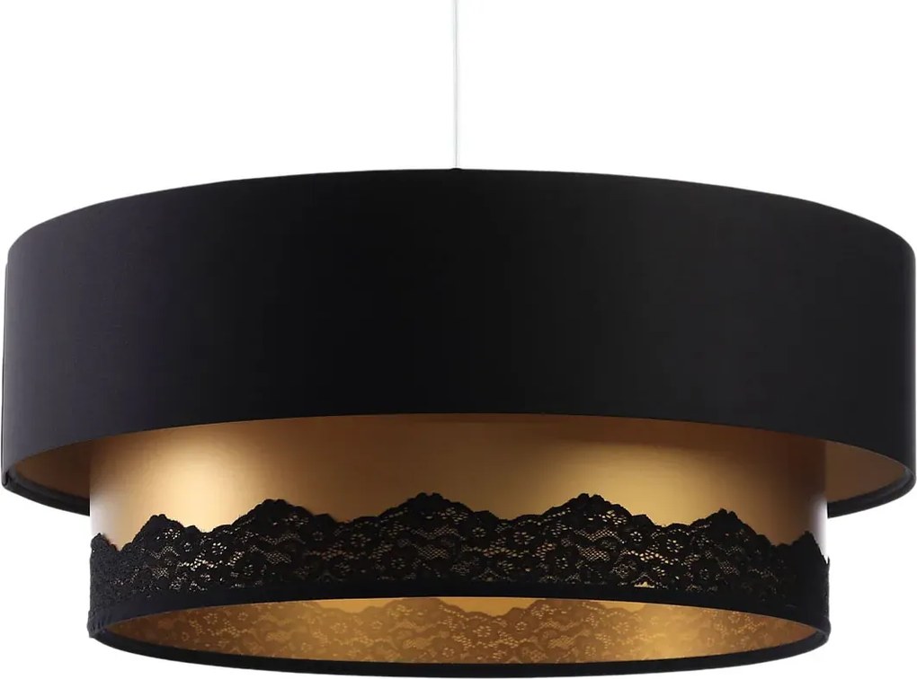 Czarno-złota lampa wisząca glamour nad stół - S432 P2-D92