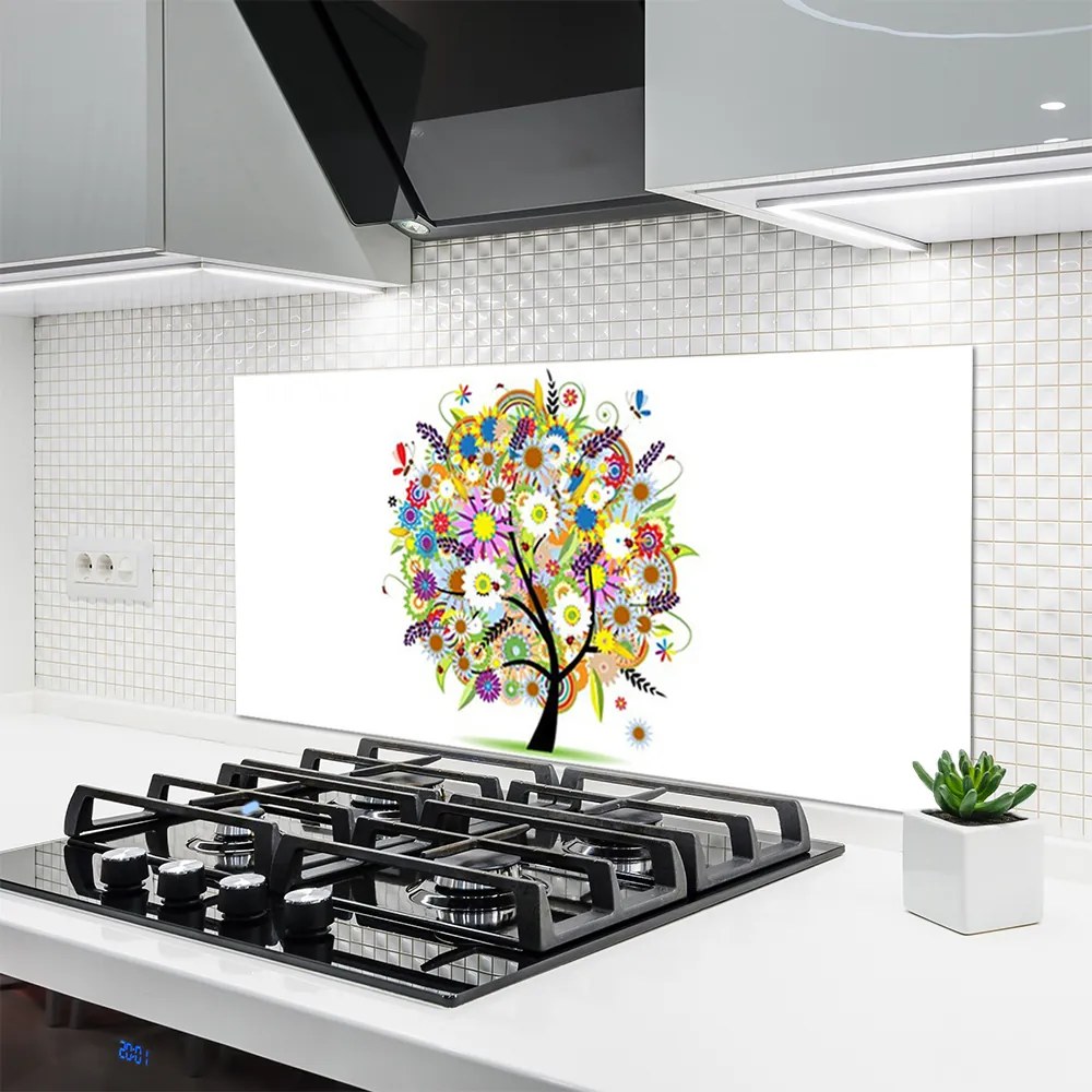 Panel Szklany do Kuchni Metafizyczne Drzewo Życia