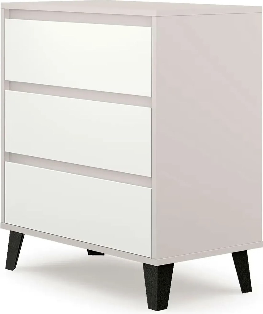 Komoda z 3 szufladami do przechowywania kaszmir + biały P4-K80