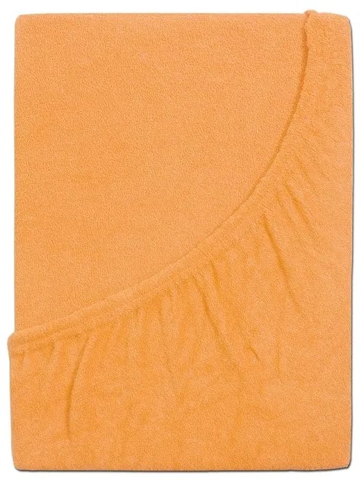 PrzytulneMieszkanie.pl Ekskluzywne prześcieradło frotte do dziecięcego łóżeczka 70x140 cm łososiowe