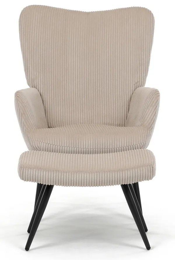 Fotel relaksacyjny z podnóżkiem L7285 CRM6,kremowy