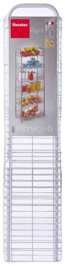 Biały metalowy regał 41x104x23 cm Monaco – Metaltex