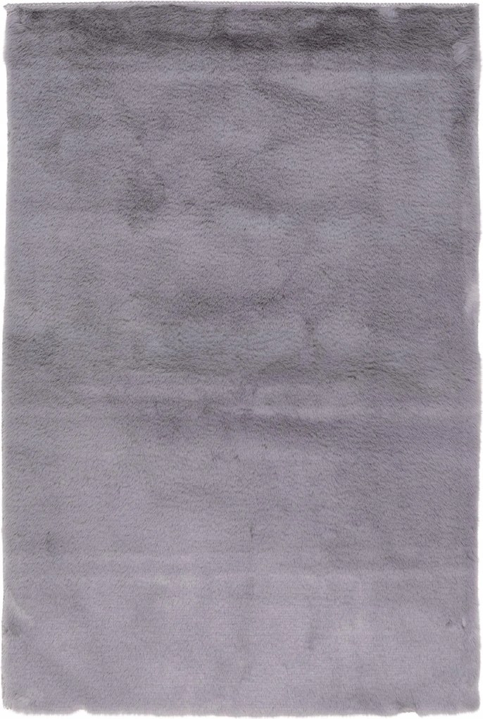 Dywan Futrzany Szary 60x90 cm Włochaty Miękki Dekoracyjny Antypoślizgowy