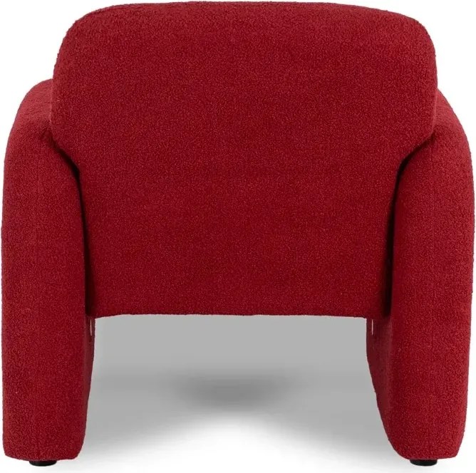 Czerwony fotel boucle w stylu nowoczesnym Z7-M29