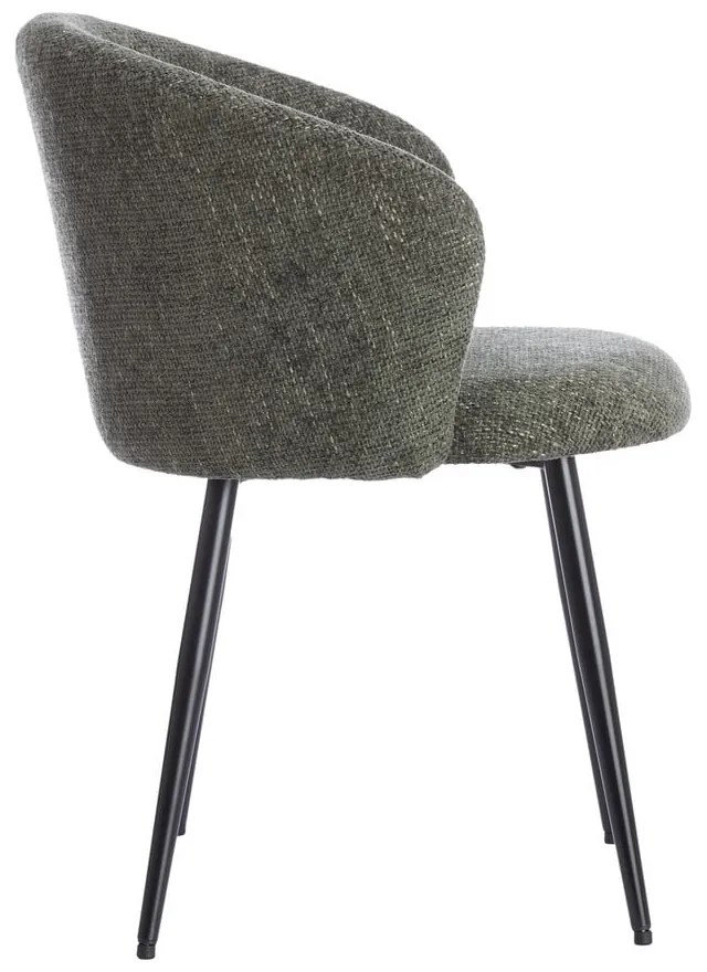 Metalowe fotele jadalniane zestaw 2 szt. w kolorze khaki Radaja – Light &amp; Living