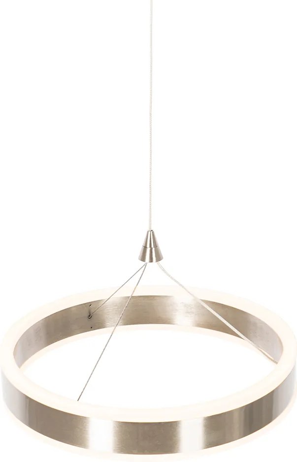 Stalowa lampa wisząca 30 cm z LED 3-stopniowy ściemniacz - Lyani