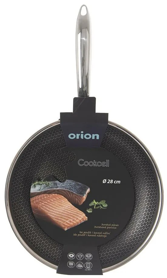 Orion Patelnia Cookcell z powierzchnią nieprzywierającą, 3-warstwowa śr. 28 x 4,5 cm, śred. 28 cm