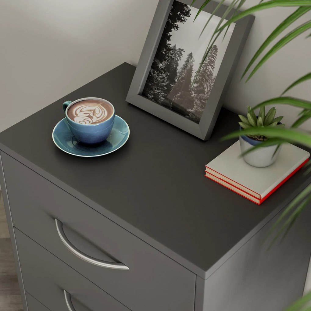 Szafka nocna ELOISE z podświetleniem, 54x39x28cm, antracytowa Casaria