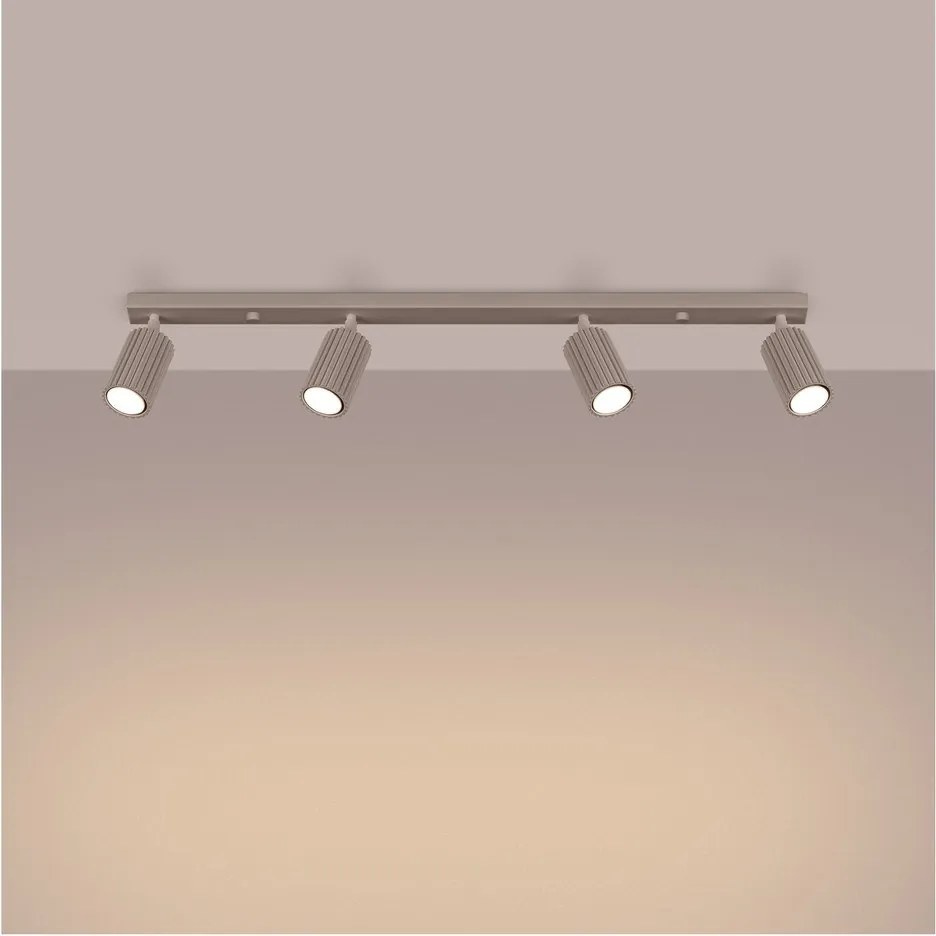 Szarobrązowa metalowa lampa punktowa 6,5x81 cm Gleam – Sollux