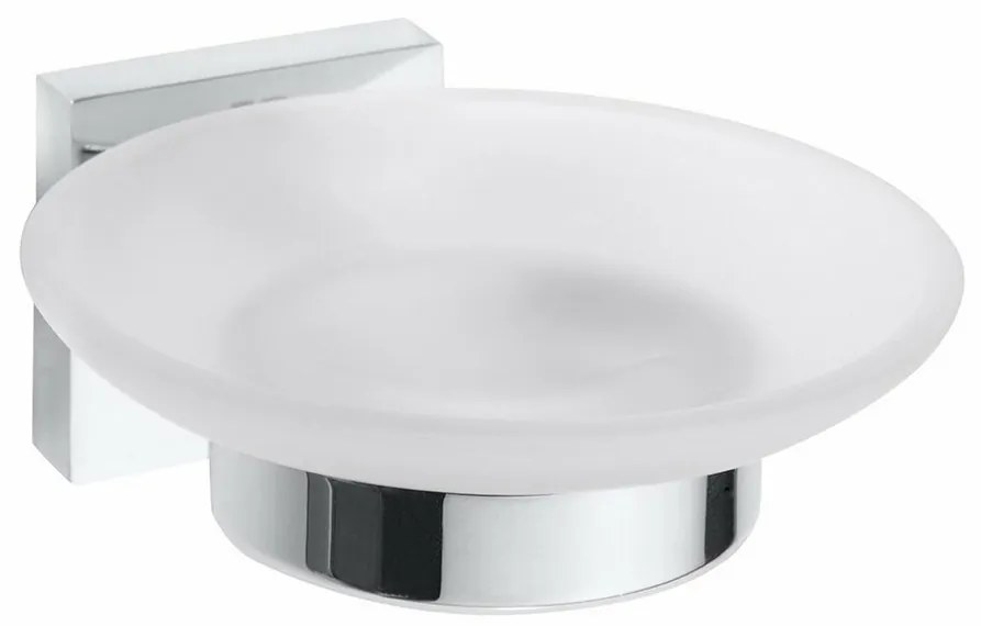 SAPHO XQ802 X-square dozownik mydelniczka szkło mleczne, chrom