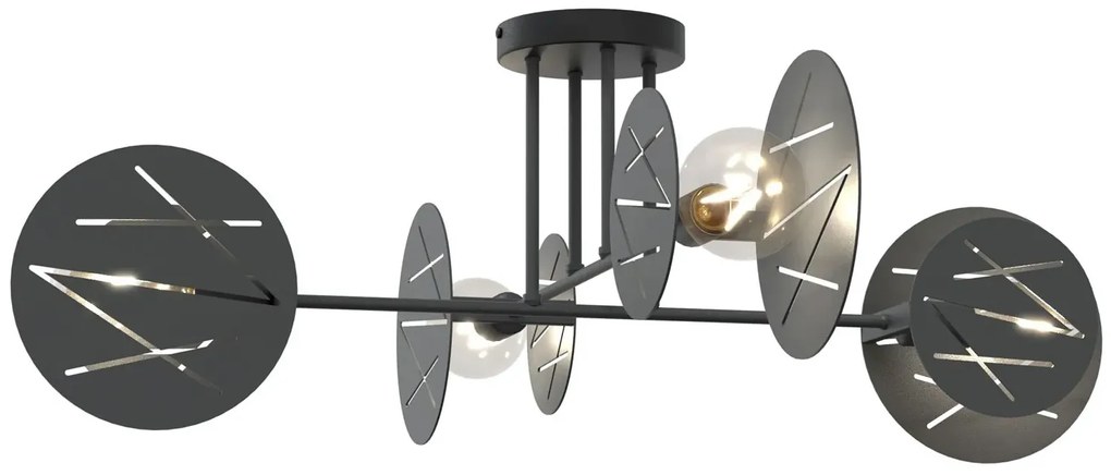 Czarna nowoczesna lampa sufitowa w stylu loft - D154 N5-L82