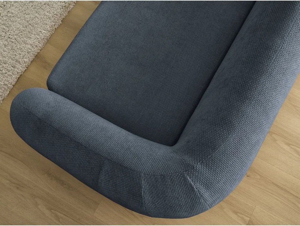Ciemnoniebieska rozkładana sofa z tkaniny szenilowej 228 cm Neyo – Bobochic Paris