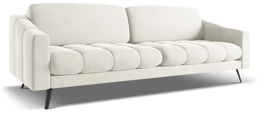 Biała aksamitna sofa 238 cm Nalu – Makamii