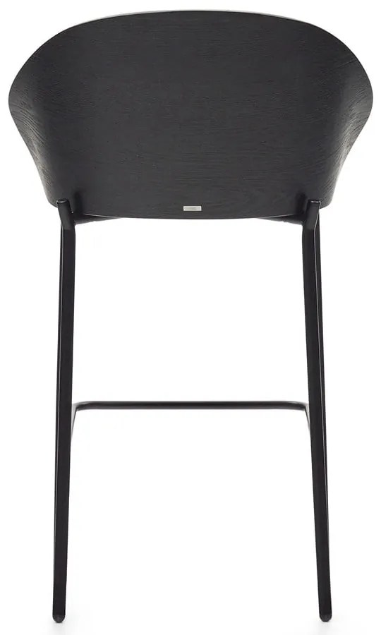 Czarno-szary hoker (wysokość siedziska 65 cm) Eamy – Kave Home