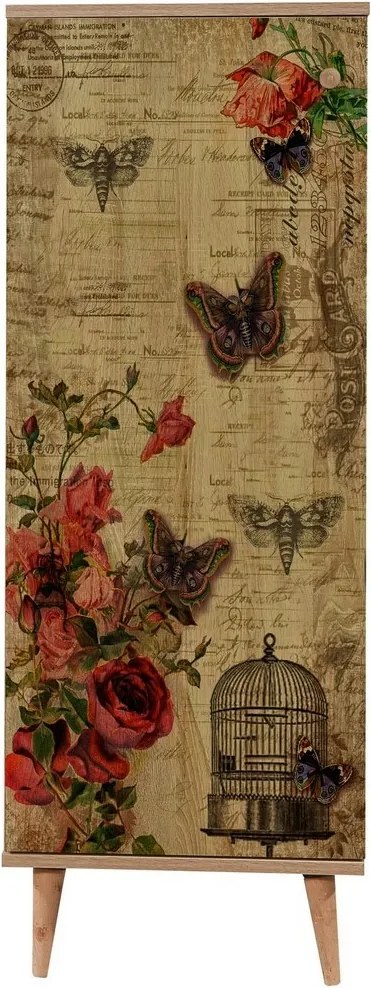 Szafka na buty Mega Sonoma Oak Roses