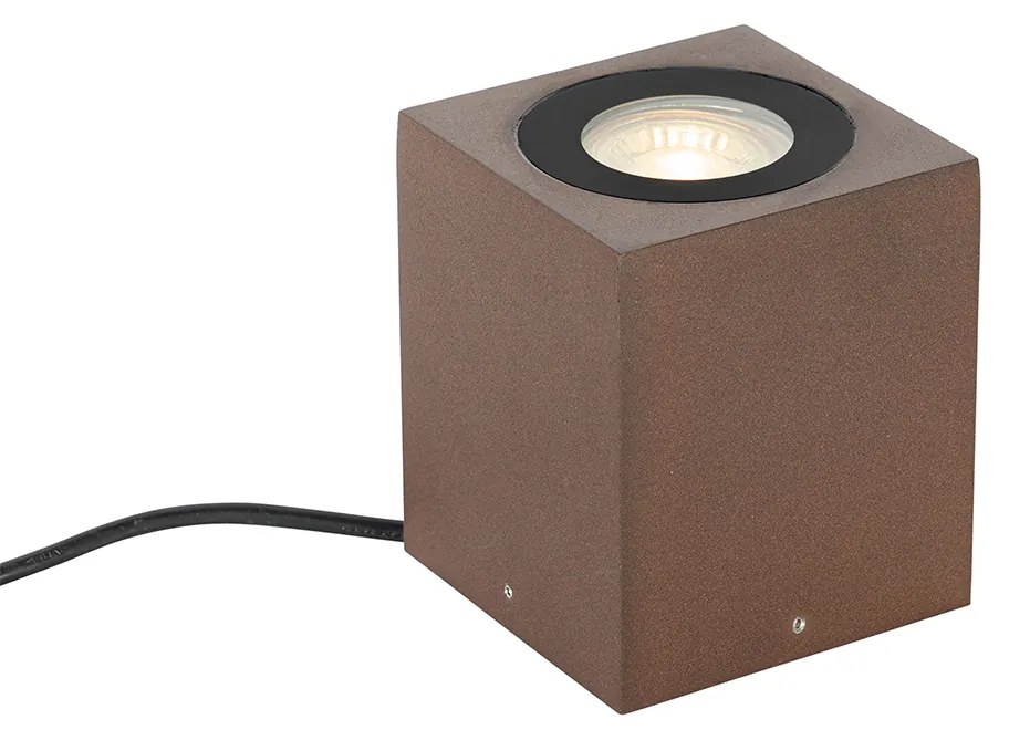 Industrialny reflektor ogrodowy rdzawo-brązowy kwadratowy IP65 - Lennard