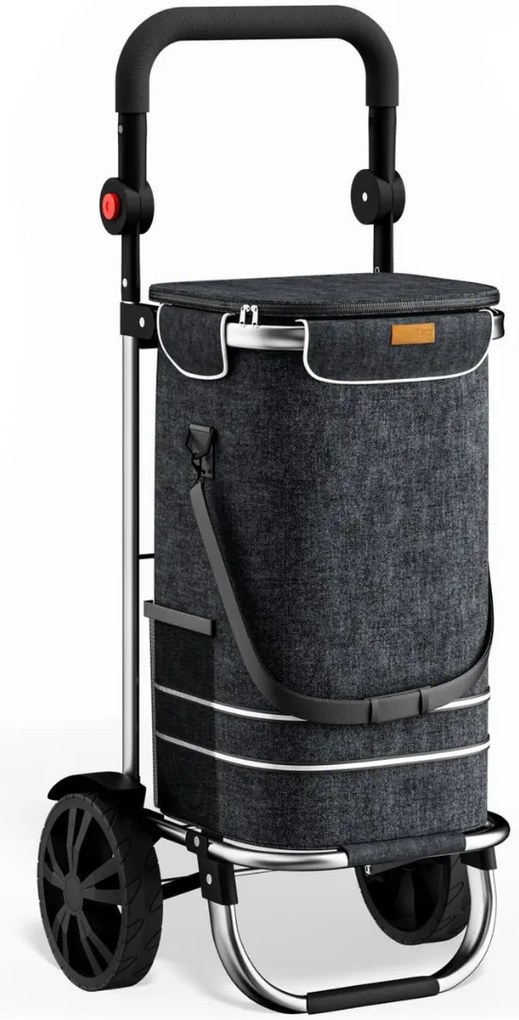 Jurhan Torba na zakupy na kółkach EASY, 50l, czarna