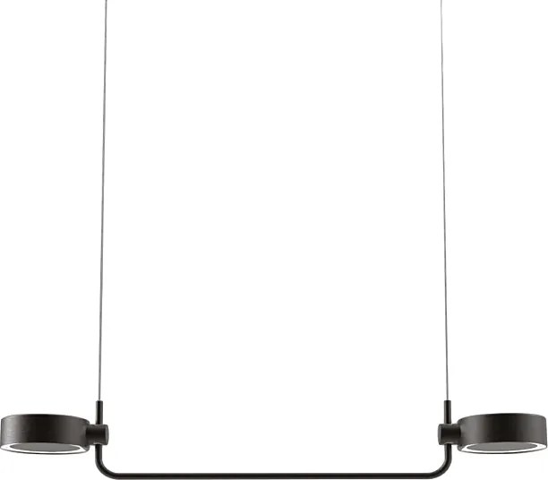 Zafferano SUPER O Czarna lampa wisząca LED z możliwością ładowania i ściemniania