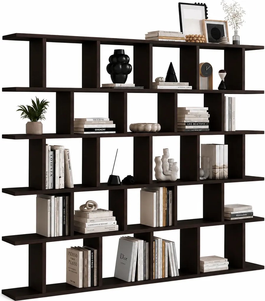 Duży regał biblioteczka w stylu nowoczesnym wenge S5-W04