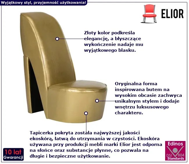 Fotel w kształcie buta na obcasie W6-B37