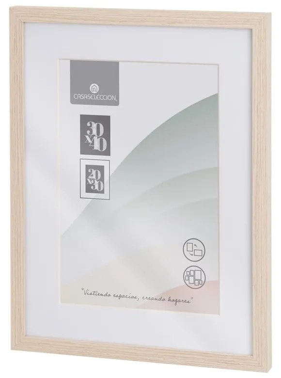 Ramka ścienna w naturalnym kolorze 32x42 cm Sencillo – Casa Selección