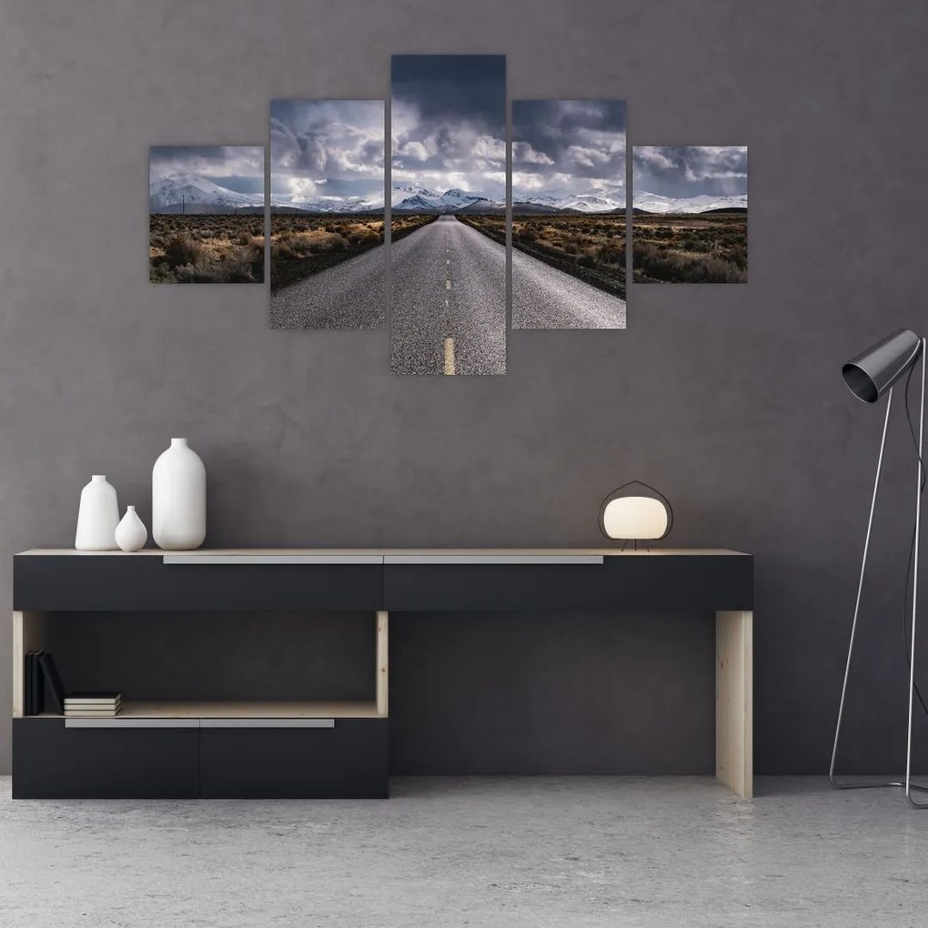 Obraz drogi na pustyni (125x70 cm)