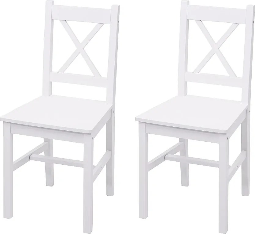 Krzesło do jadalni MCW-F77 (zestaw 2 sztuk),  biały